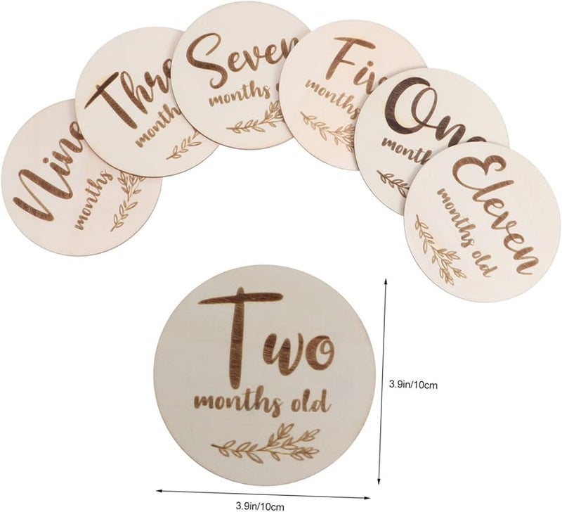 UPKOCH 6Pcs Monthly Baby Photo Cards Premium Growth Recording Props Smooth Edge Design - Image 2